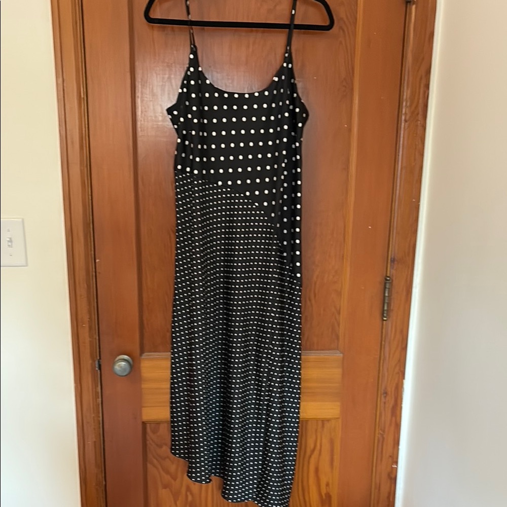 A New Day Black and White Sleeveless Maxi Dress